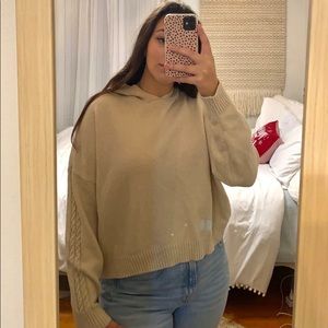 Tan Hooded Sweater